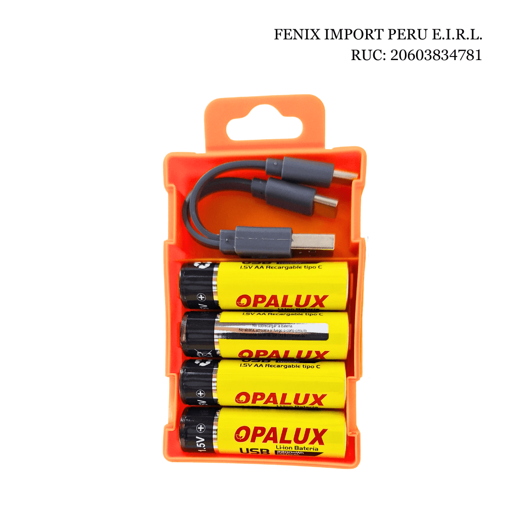 Pilas AA Recargables X 4 UNDS USB 1,5V