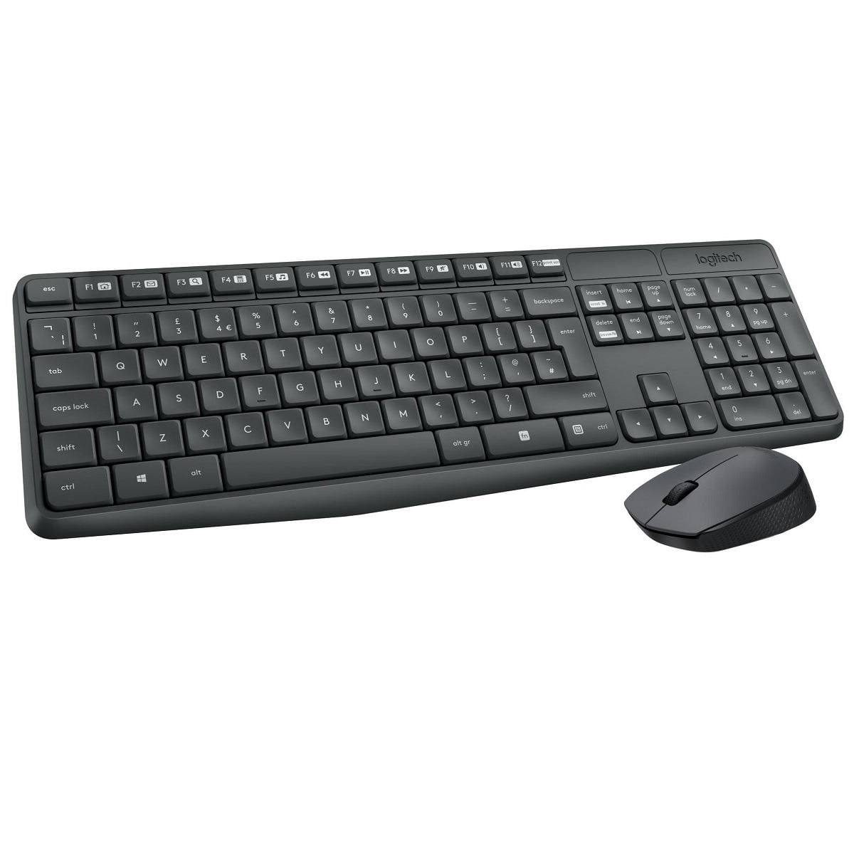 Logitech - Kit Inalámbrico Teclado + Mouse MK235 Resiste a Salpicaduras