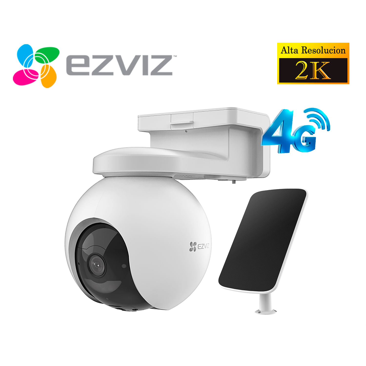 Cámara Seguridad EB8 4G 2K Ezviz con Gps Exterior + Panel solar