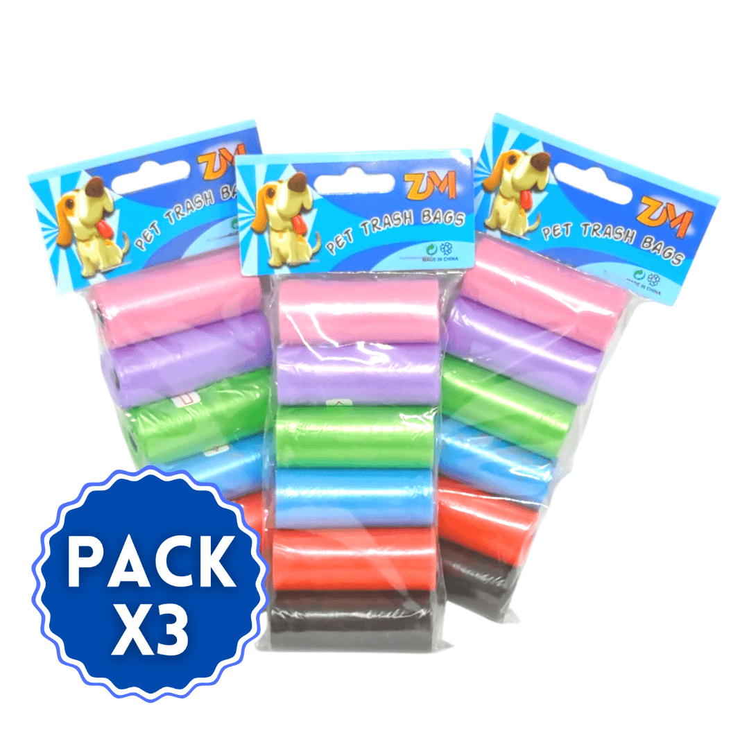 Bolsas Desechables Para Heces Mascotas Perros x3 Paquetes