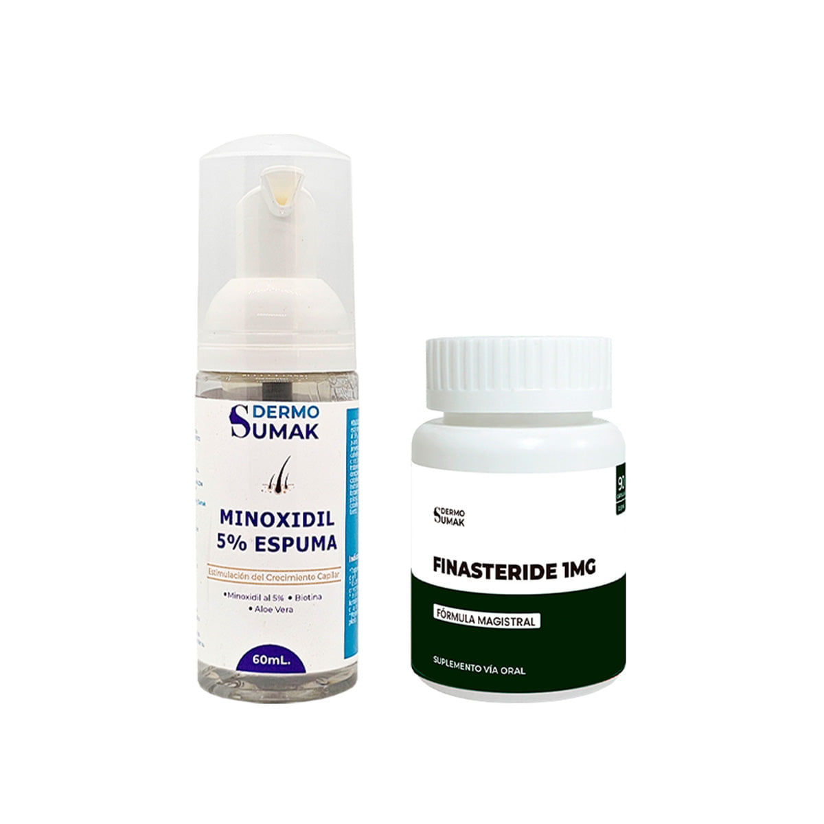 MINOXIDIL 5% EN ESPUMA 60ML + Finasteride 1 mg x 90 Cápsulas