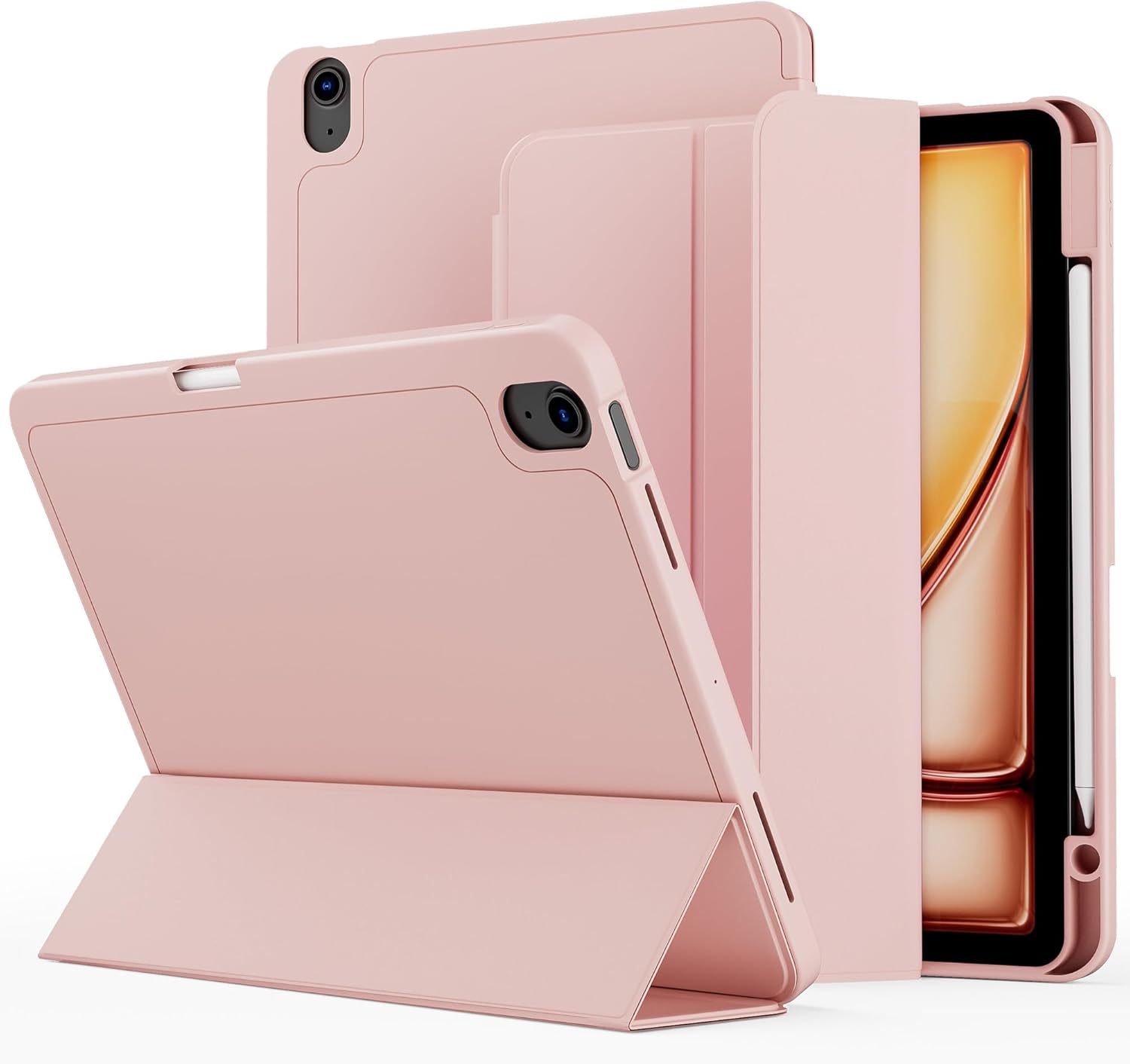 Funda Smart Case Para iPad Air 11"" 2024 Chip M2 6ta Generación - ROSADO
