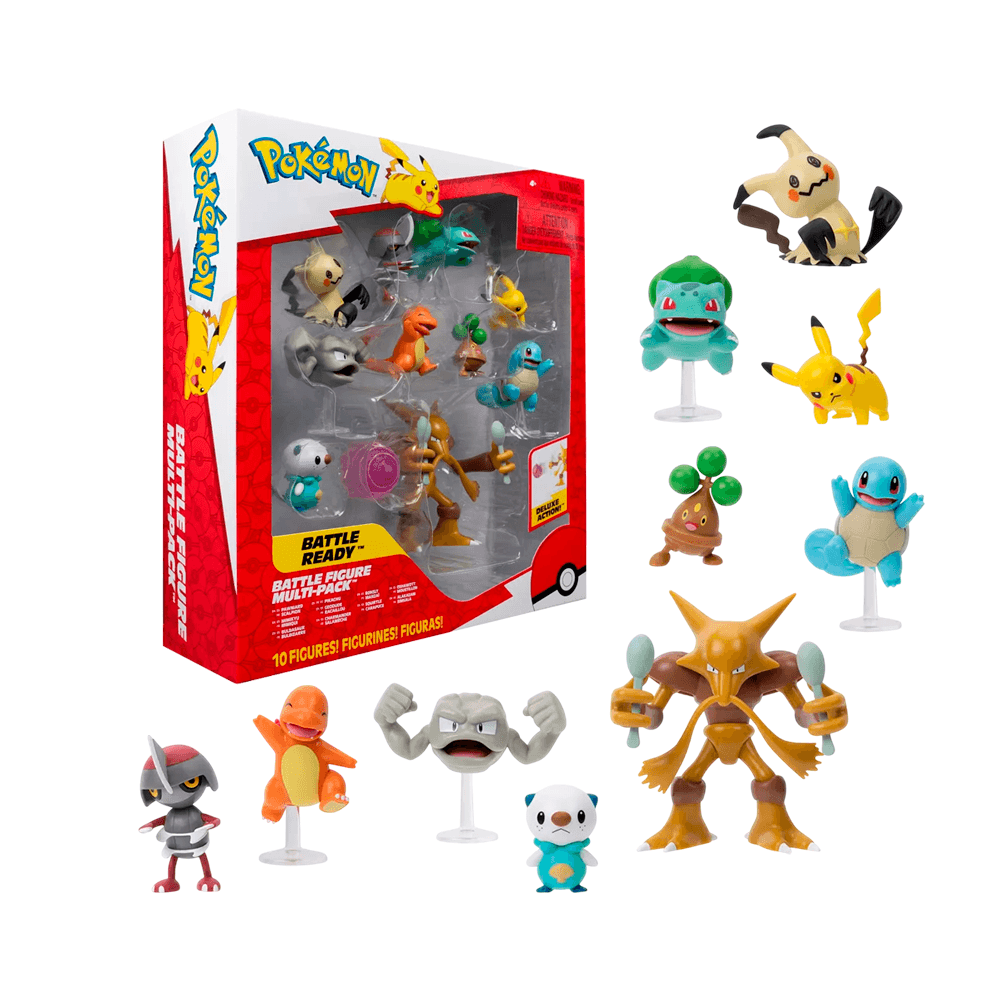 Pokemon Jazwares Battle Ready Mini Figuras Set 10pk