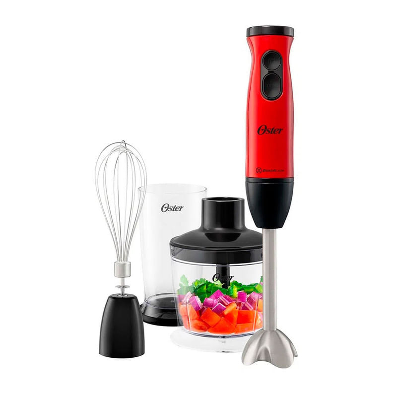 Batidora Oster de Inmersion 1 velocidad + Turbo FPSTHB460A Rojo
