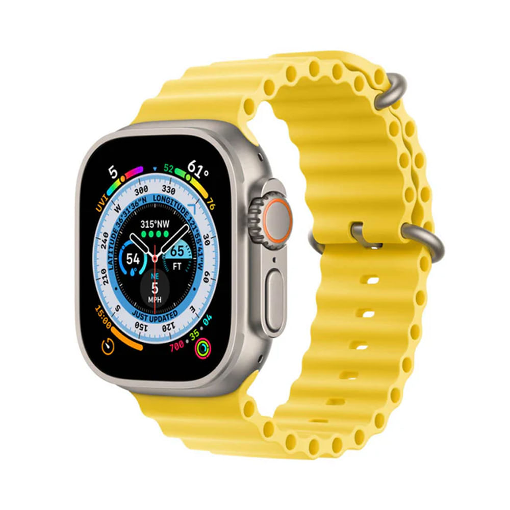 Correa Para Apple Watch 42-44-45-49 /amarilla/
