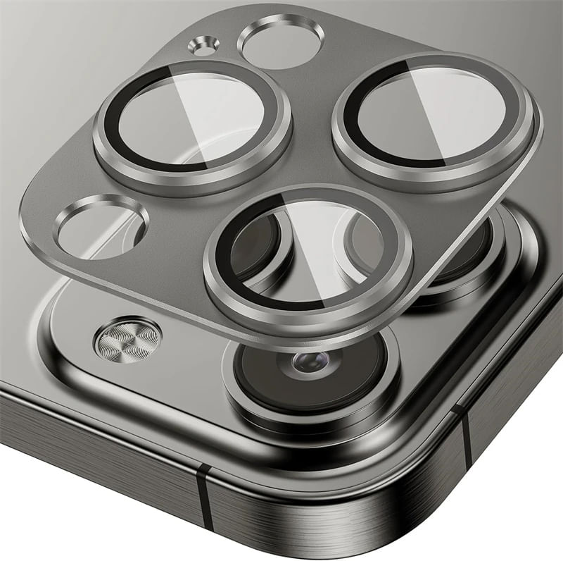 PROTECTOR CAMARA IPHONE 15 PRO MAX - TITANIUM