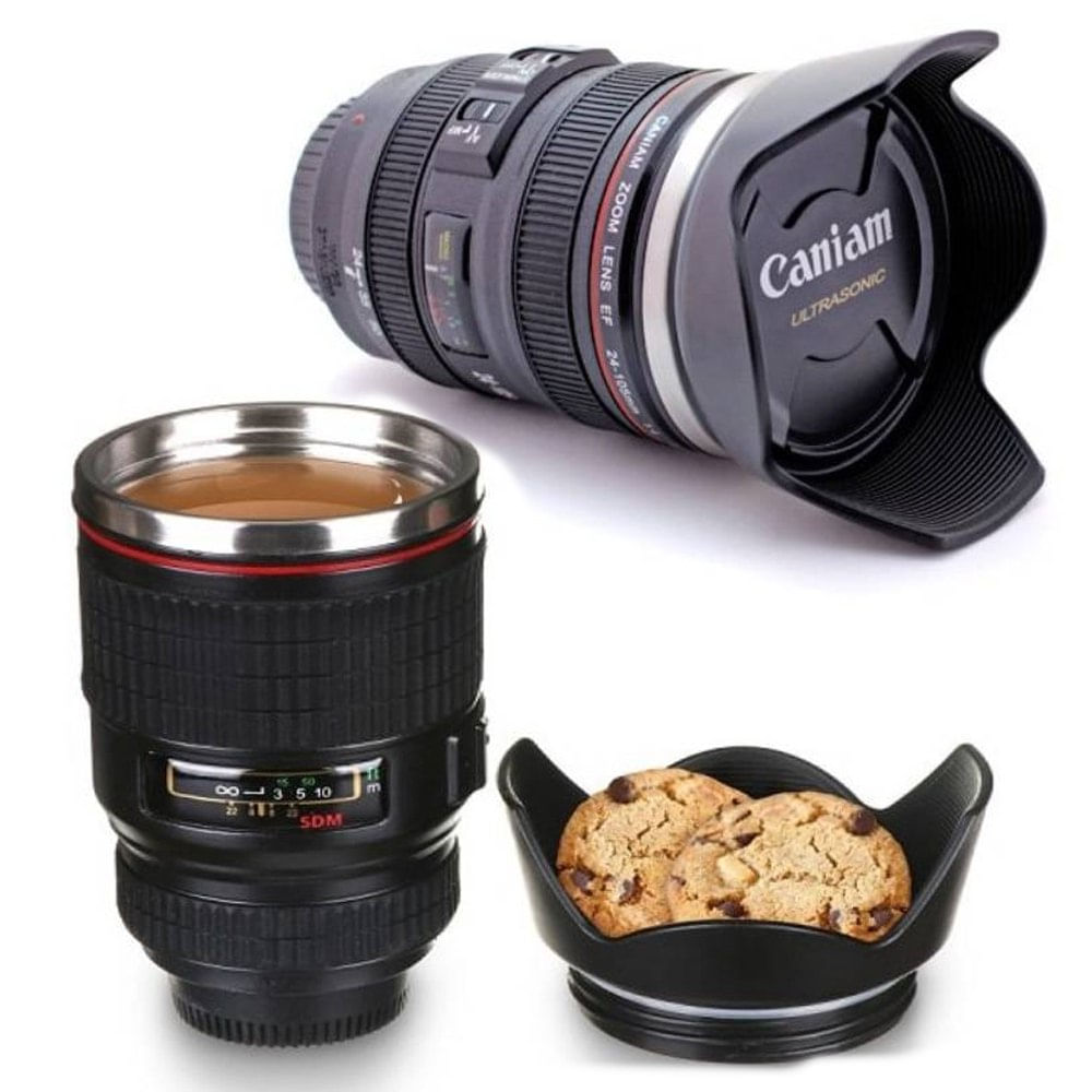 Taza Termica Lente Fotografico Tomatodo Mug Camara Cafe Te