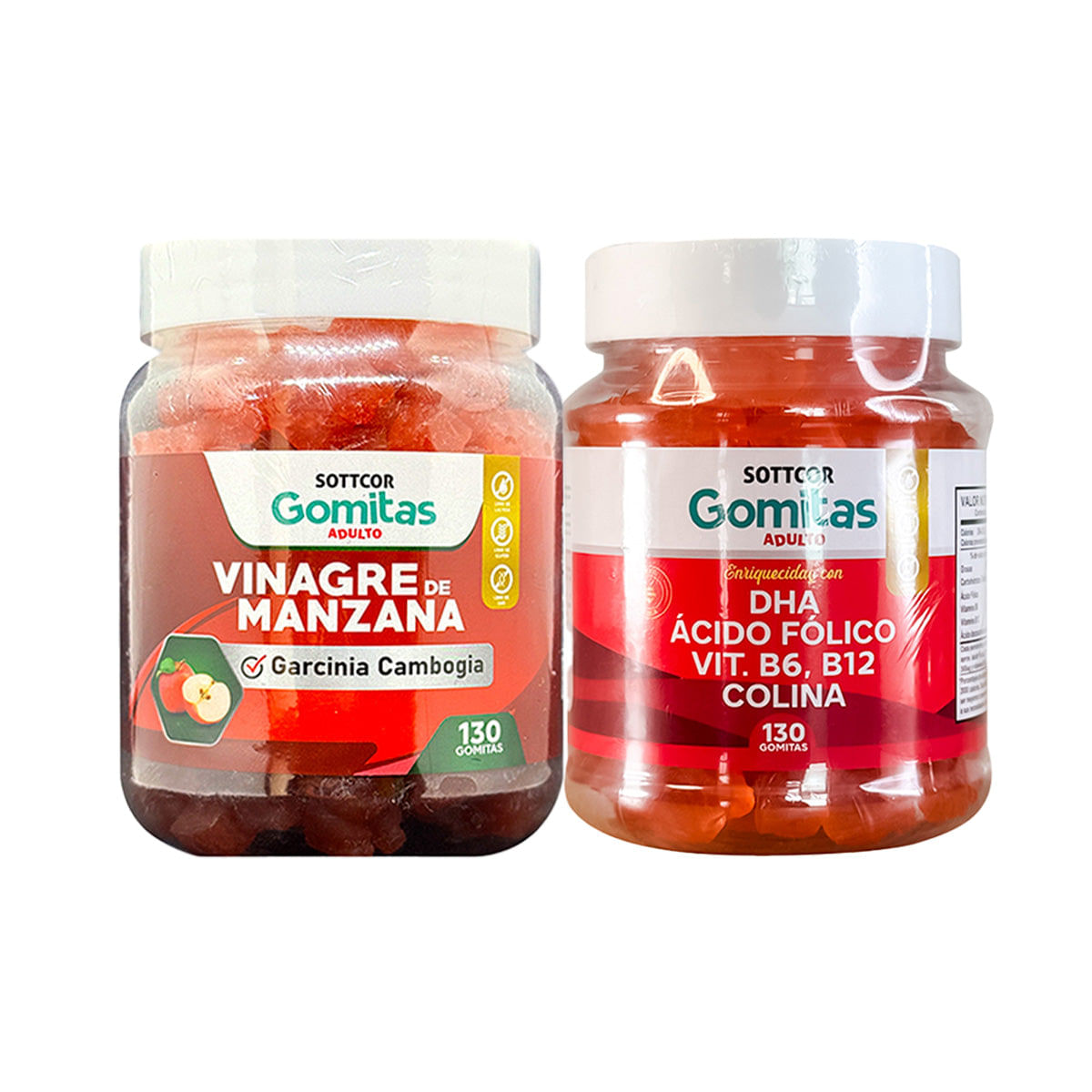 Gomitas Adulto Vinagre de Manzana + Gomitas DHA Ácido Fólico
