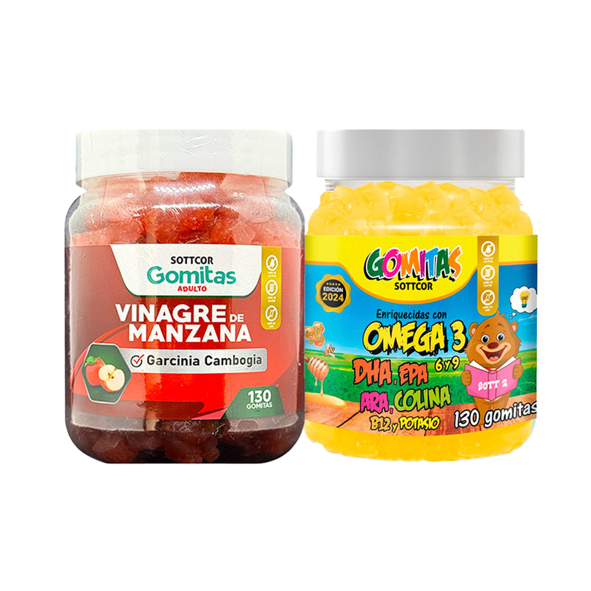 Gomitas Adulto Vinagre de Manzana + Omega Para Niños