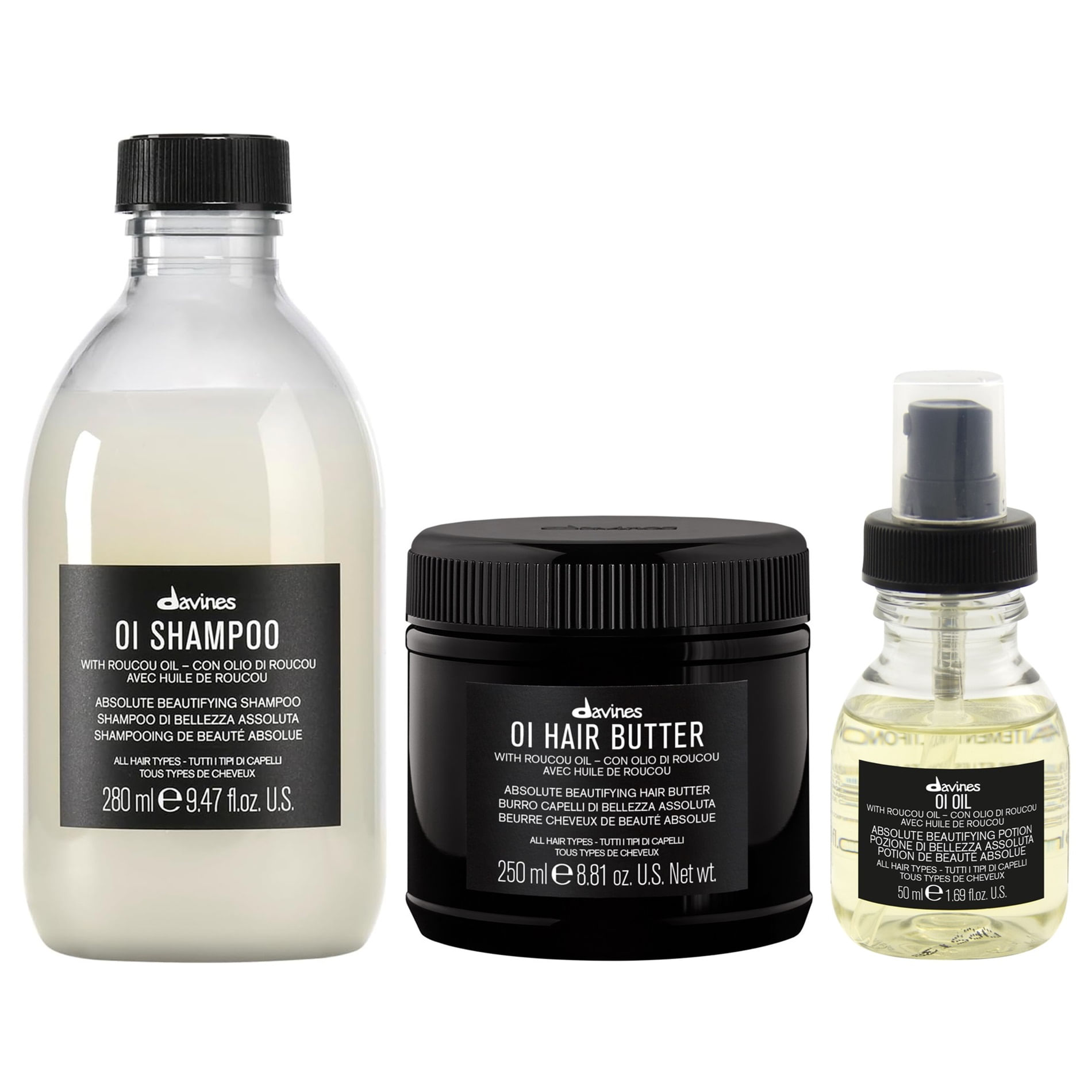 Shampoo Antioxidante 280ml + Hair Butter + Oil 50ml Davines OI