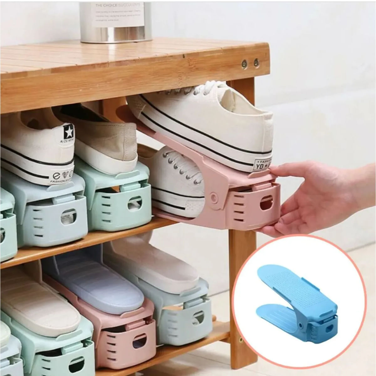 Set X8 Organizadores Regulables Para Calzado