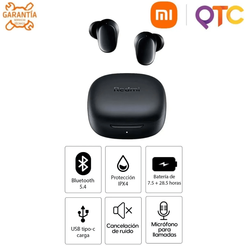 Audífonos Xiaomi Redmi Buds 6 Play Black