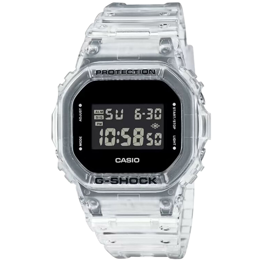 Reloj Casio G-Shock DW5600SKE-7 Digital Luz de Fondo Resina Transparente