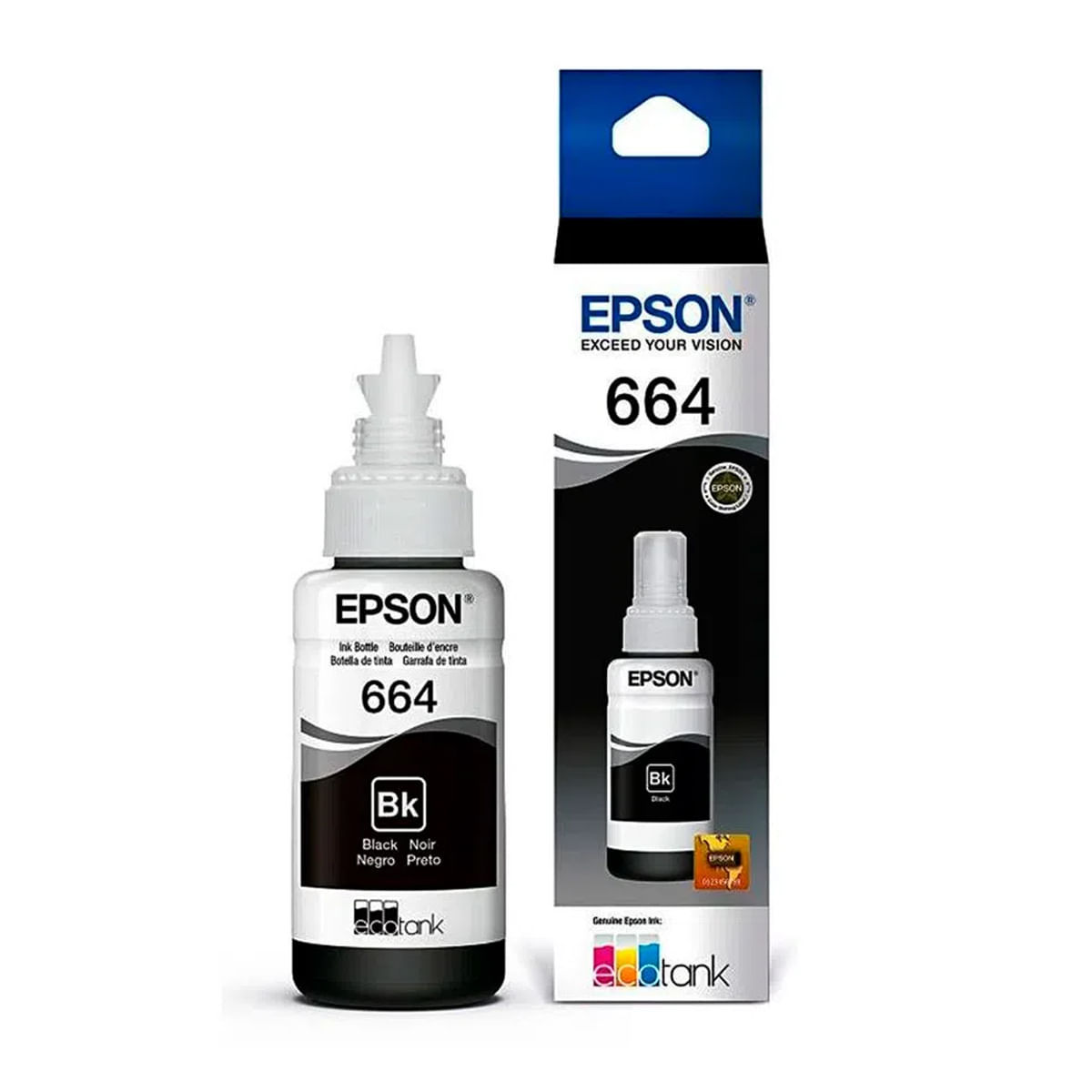 Botella de Tinta Epson T664120-Al Negro