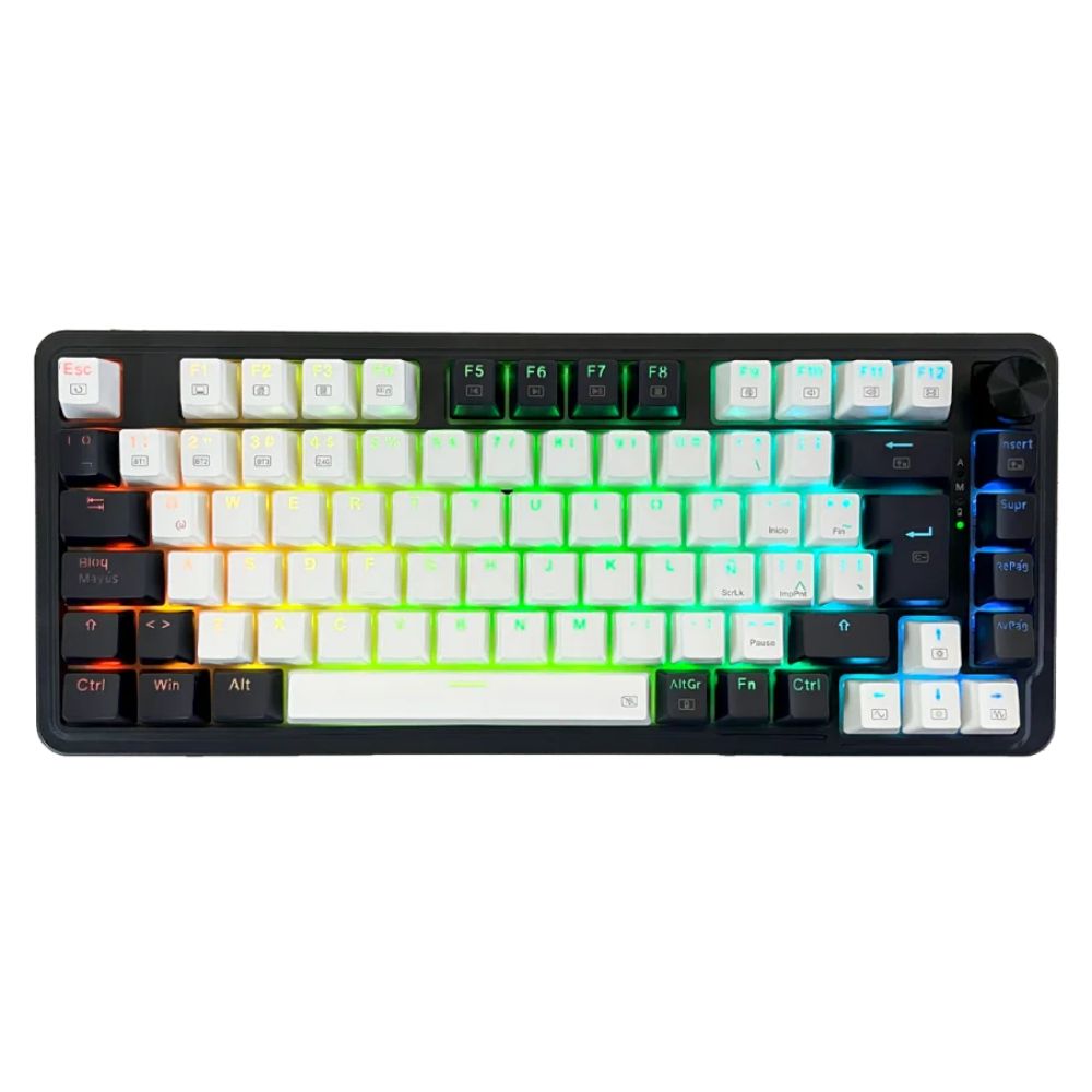 Redragon - Teclado Ucal Pro K673WB 75% Wireless Español White/Black