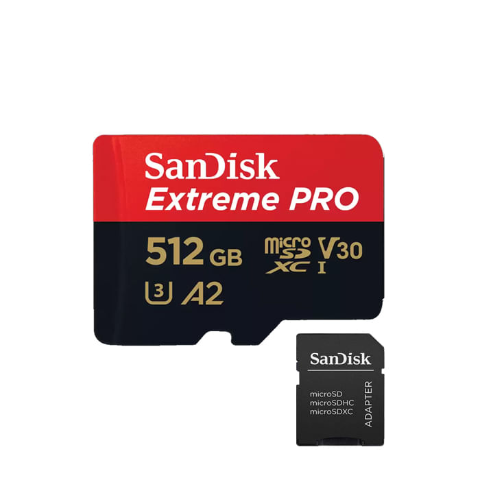 Memoria Micro SD Sandisk 512GB - R200mb - W140mb - Extreme Pro - Fotobuy Store (Incluye Adaptador SD