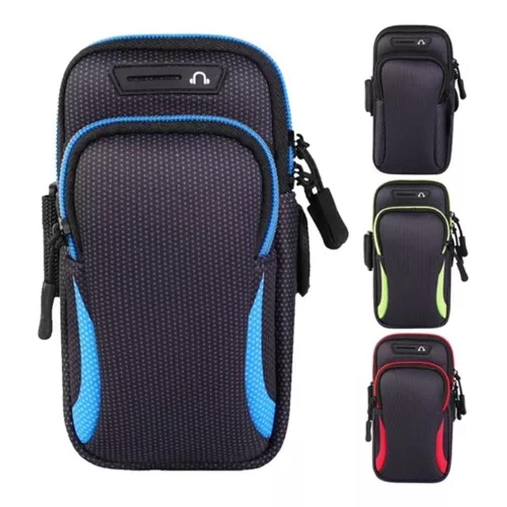 Bolso Porta Celular Deportivo Brazo Brazalete Con Correa Cel- Azul