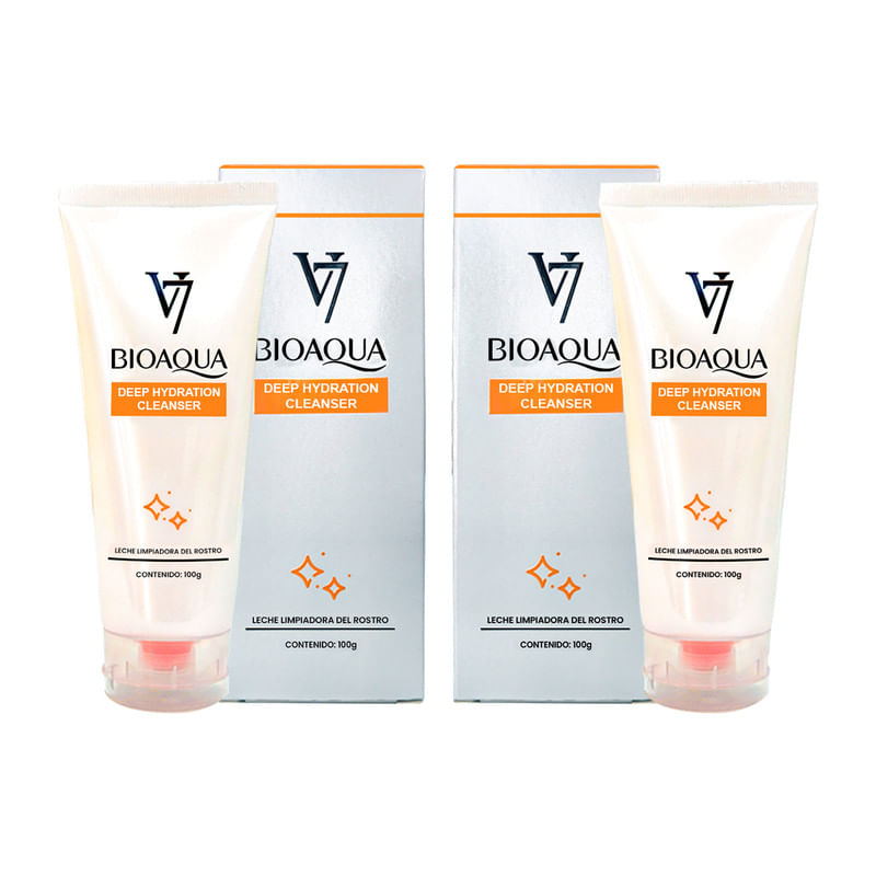 2 Limpieza Facial Limpiador De Leche V7 Hidratación Profunda Hidratante Suave Siete Vitaminas Efecto