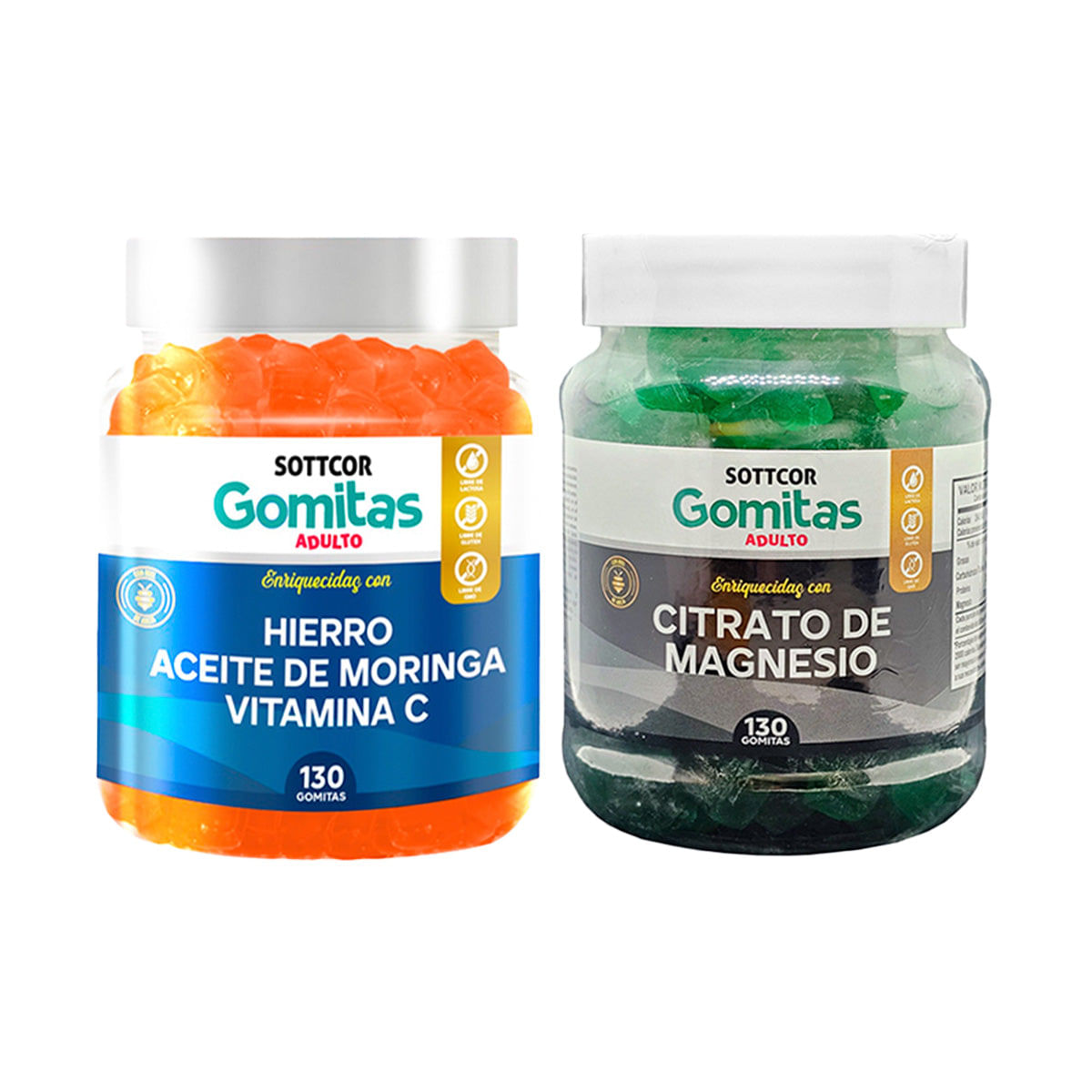 Gomitas Adulto Hierro + Gomitas Citrato de Magnesio Adulto