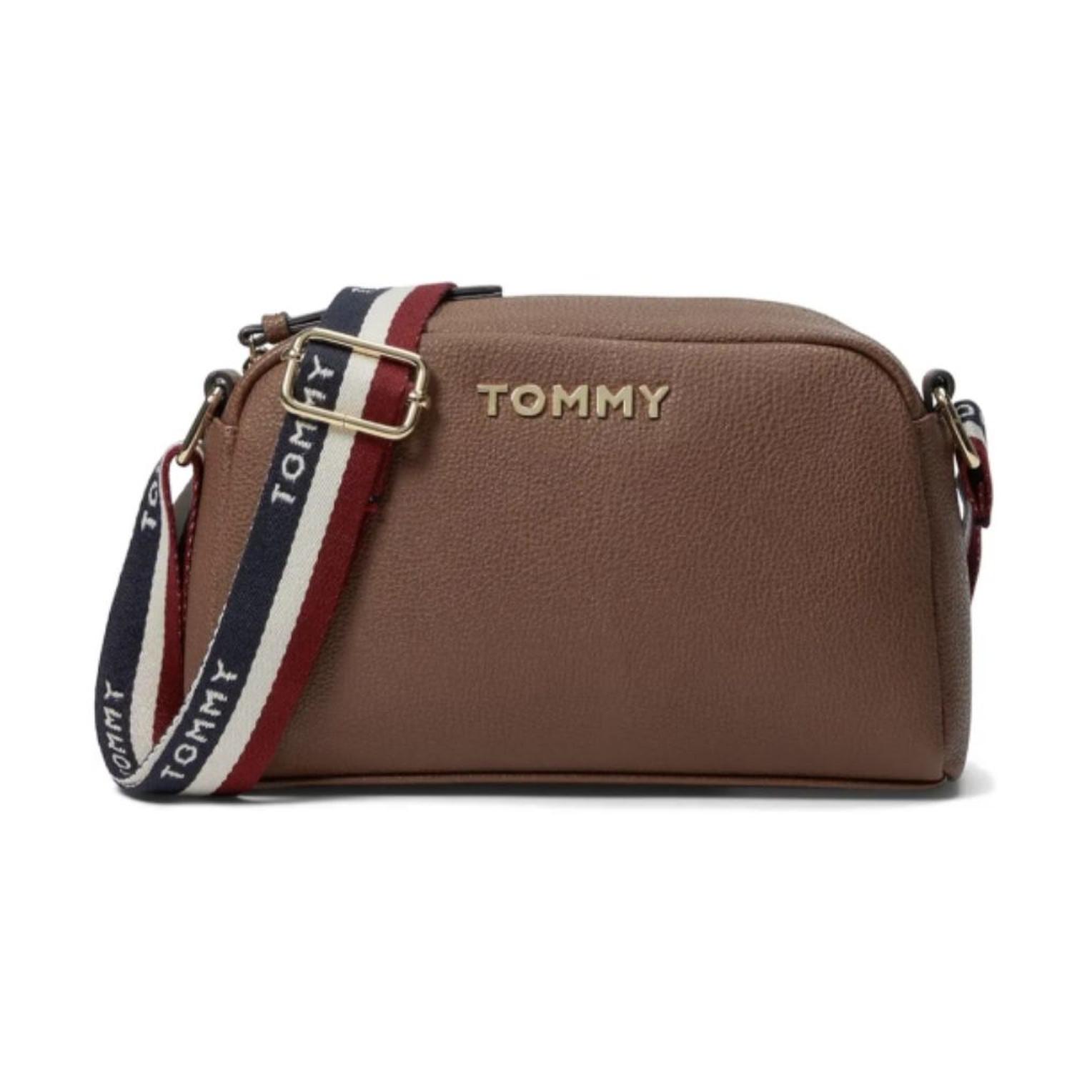 Cartera Crossbody Tommy Hilfiger Logo Tape - Marron