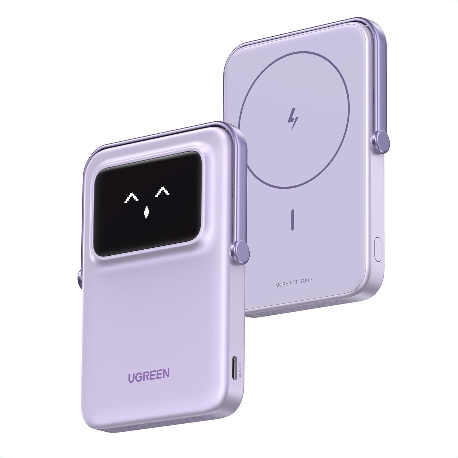 Power bank magnético inalámbrico UGREEN Uno, 10000 mAh, 20 W PB572 Lila