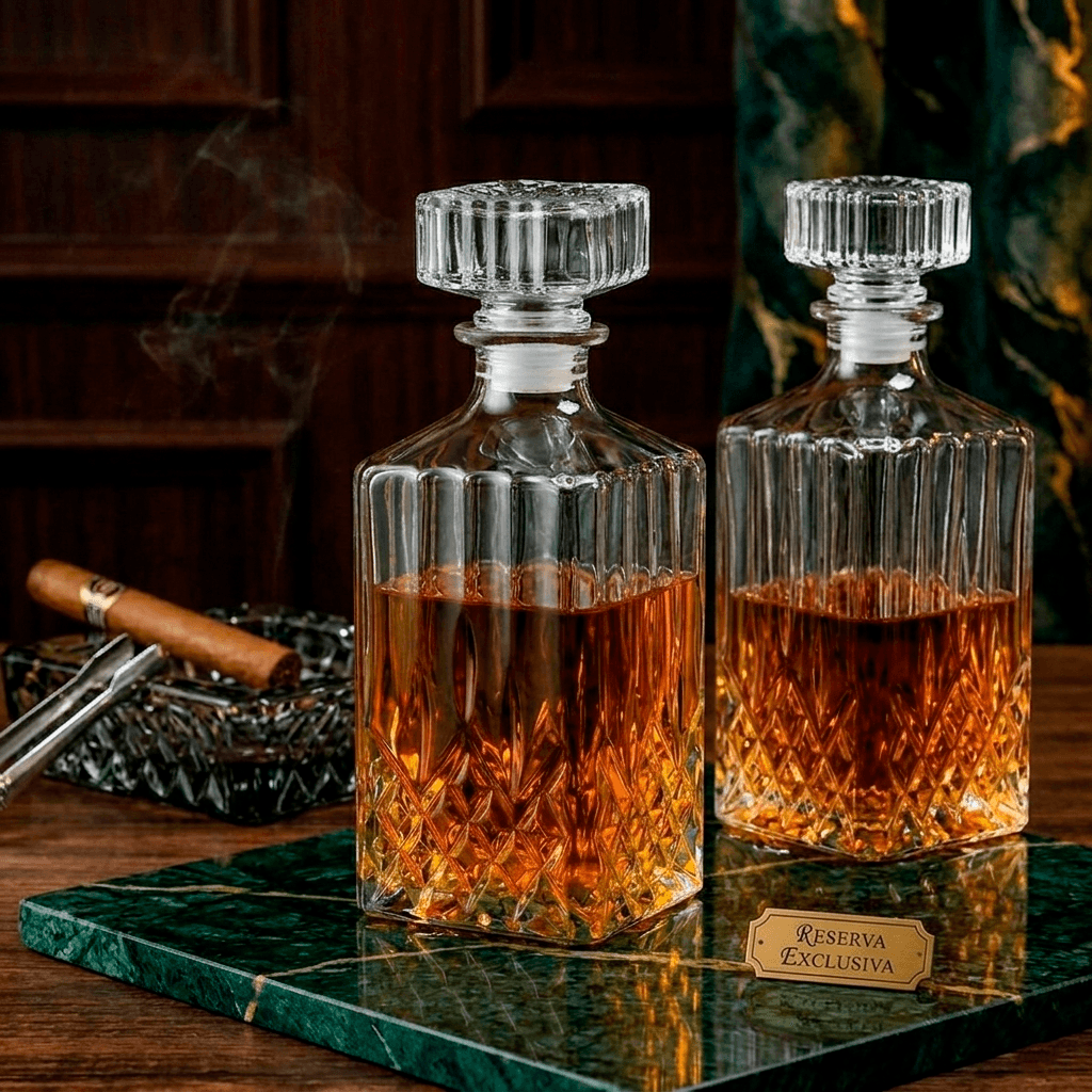 Jgo 2 Decantador, Licoreras, Whiskeras, Brandy, Escoces, Vodka 970 ml 23*9.4