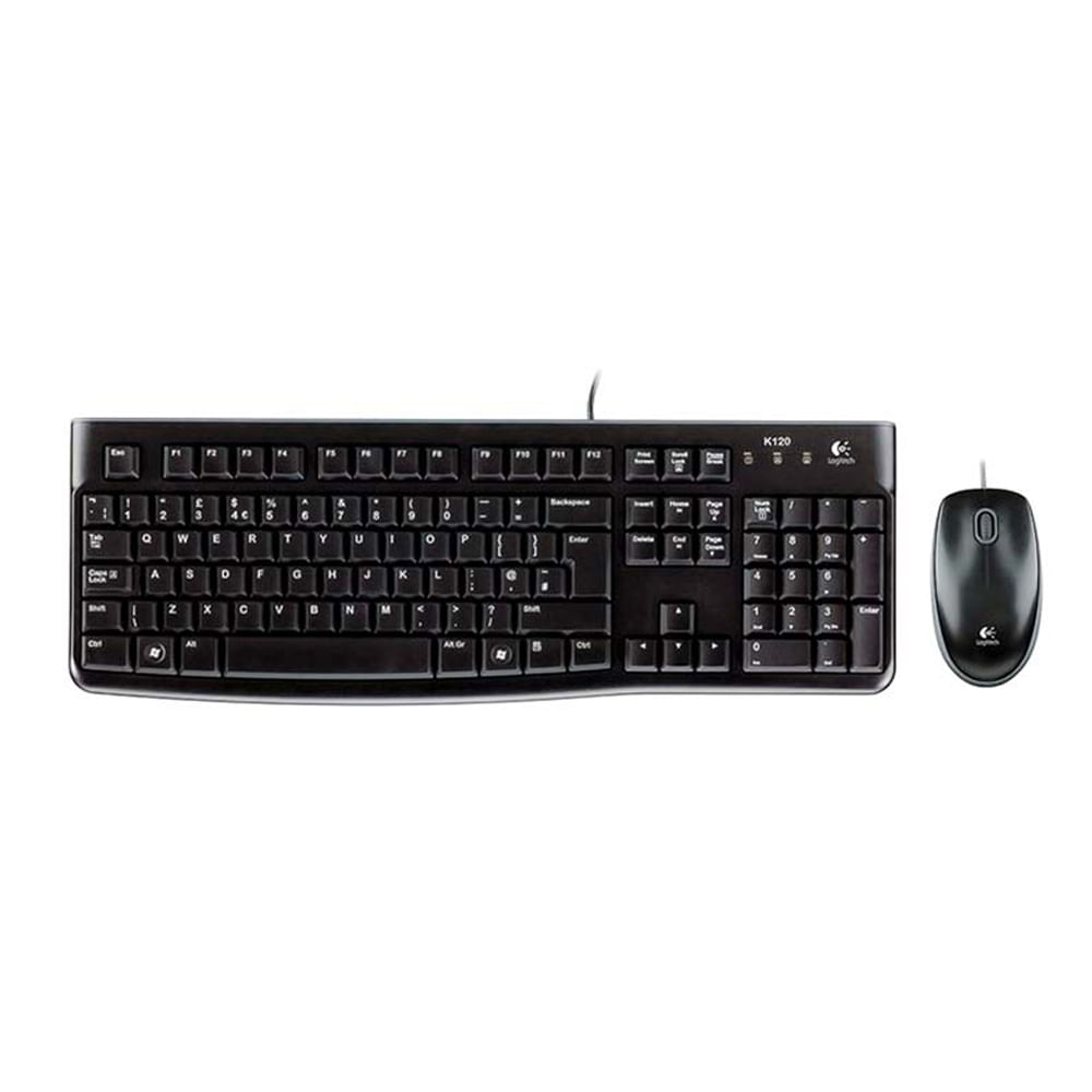 Kit Teclado + Mouse Logitech Desktop MK120 Negro
