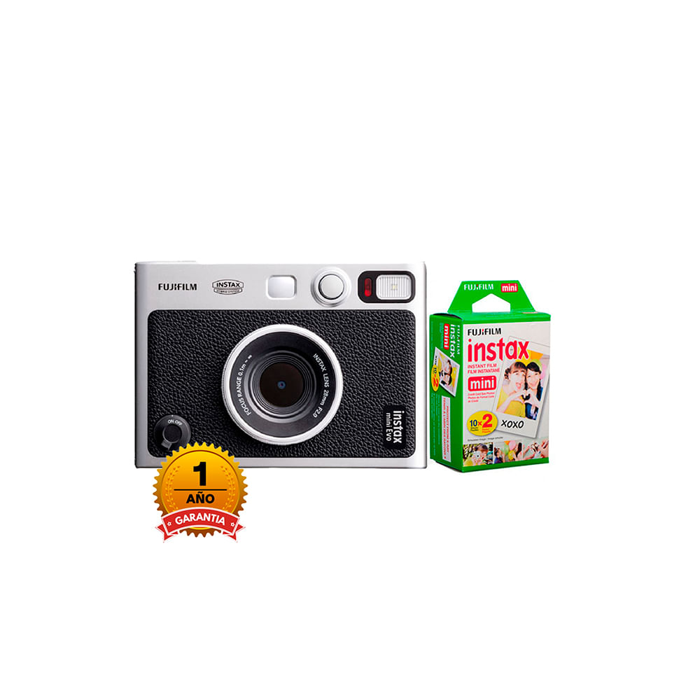 Camara Fujifilm Instax Mini Evo  +Pack Pelicula x20und