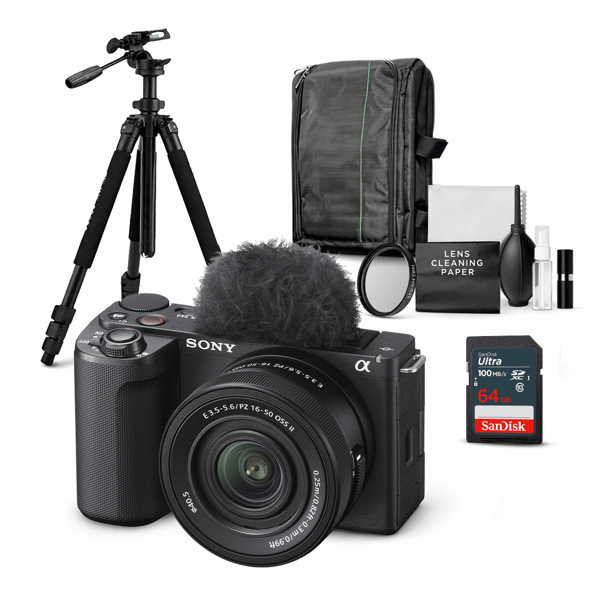 Cámara Sony ZV-E10 II Mirrorless + Lente 16-50mm II + Kit Ultimate