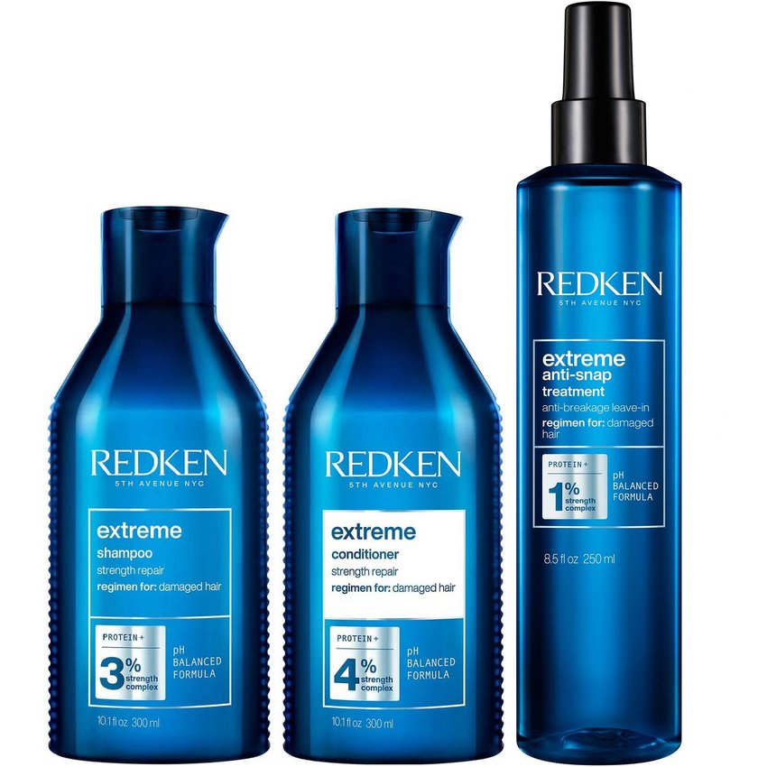 Shampoo 300ml + Acondicionador + Crema Anti-Snap Redken Extreme