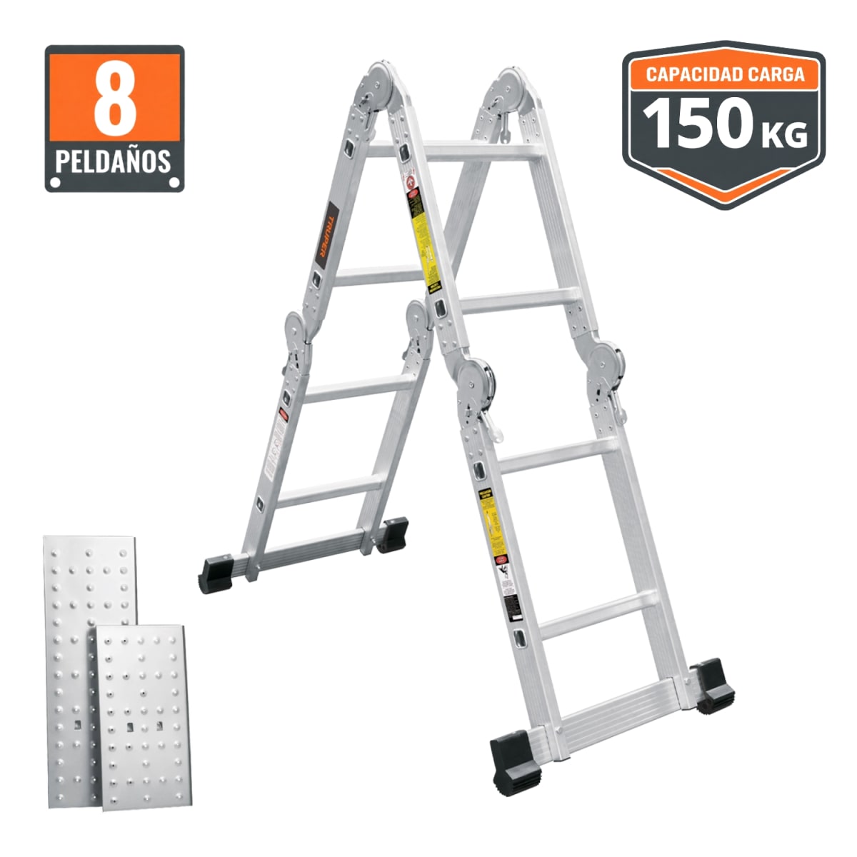 Escalera Multiposición 8 peldaños Truper
