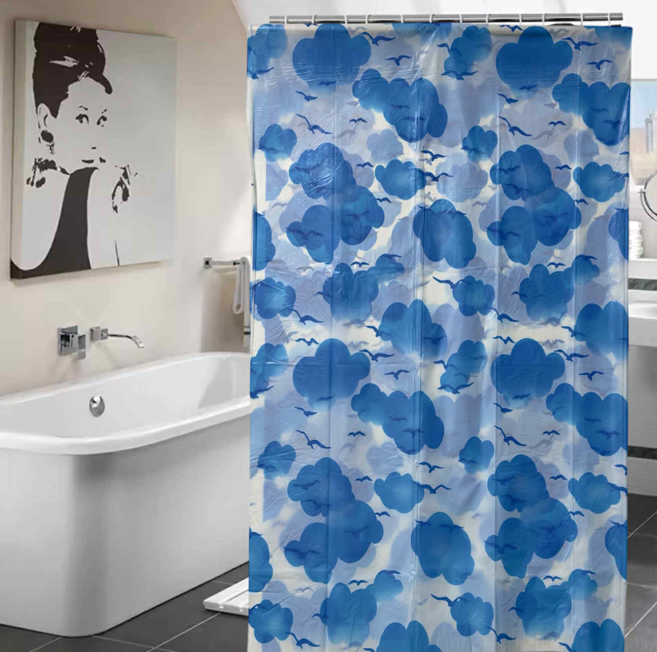 Cortina de Baño Nubes 180x180cm