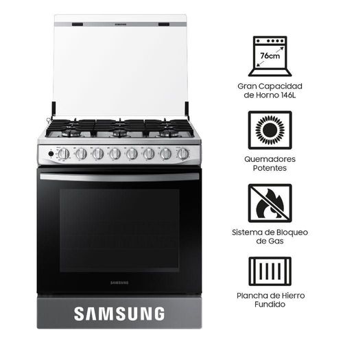 Cocina a Gas Samsung NX52T5311PS/PE 6 Hornillas