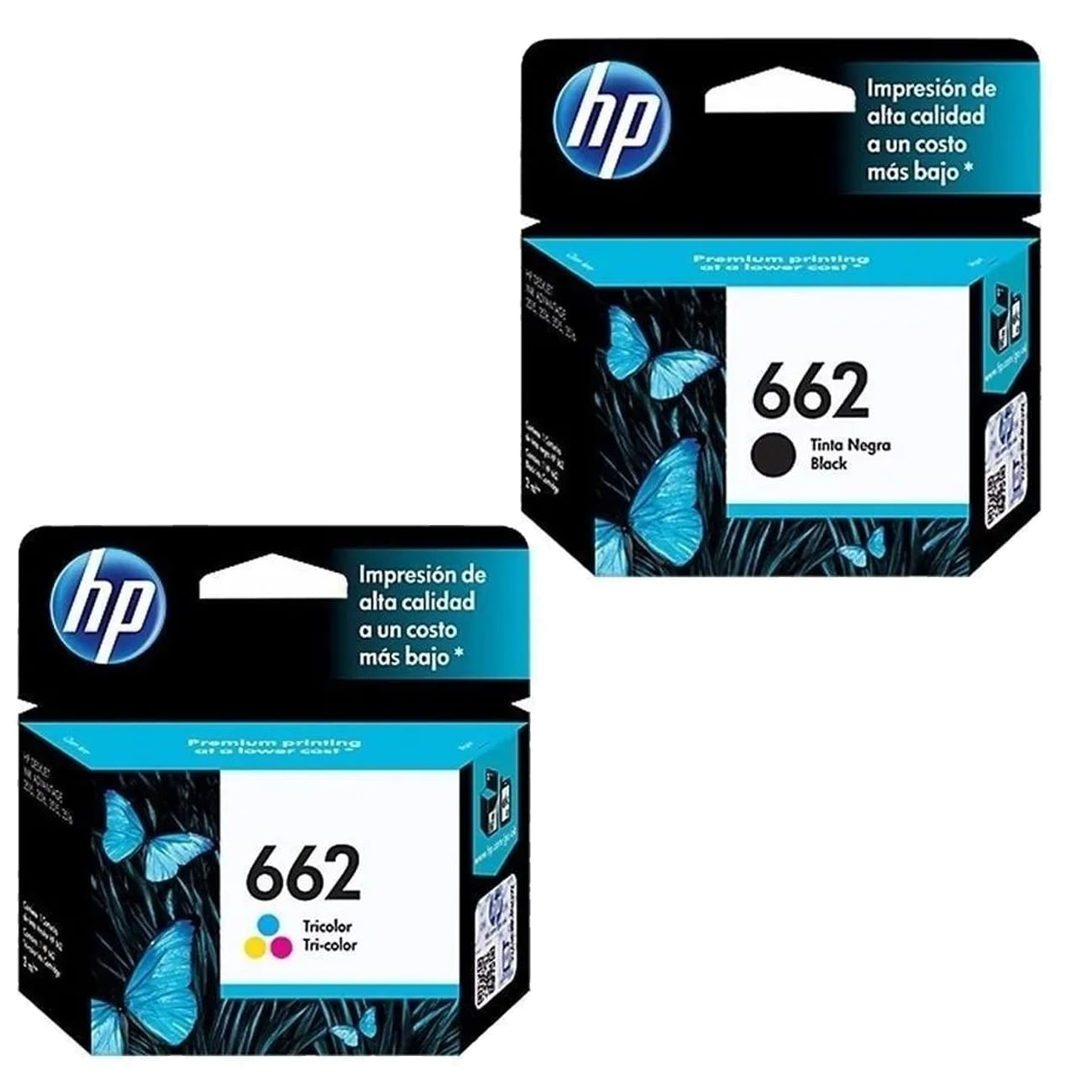 Pack de Tinta HP 662 Tricolor + Black