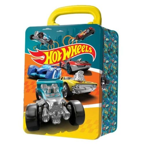 Case Metálico Amarillo Para Guardar 18 Hotwheels