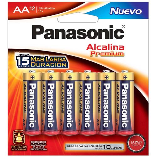 Pilas Alcalinas PANASONIC AAA Paquete 12un