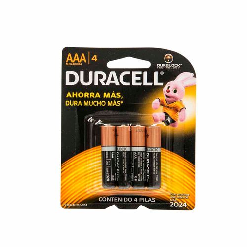 Pilas DURACELL AAA Blister 4un