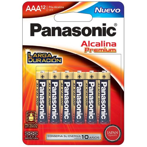 Pilas Alcalinas PANASONIC AA Paquete 12un