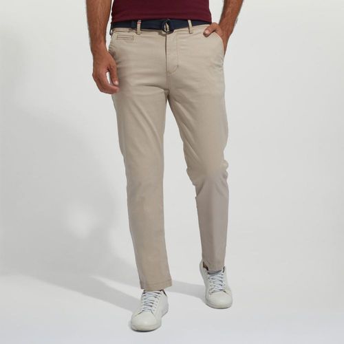 Pantalón Chino Con Correa Royal Parks2 Hombre Beige