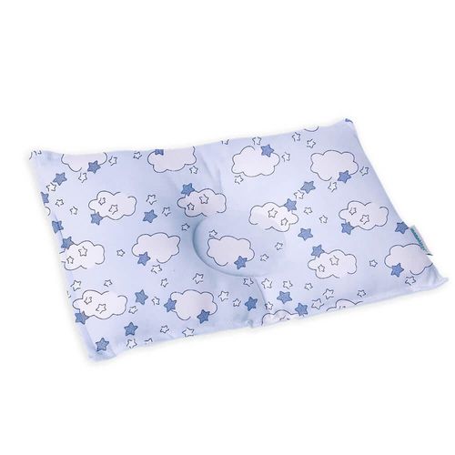 Anti Cabeza Plana Celeste Bebe Nubes