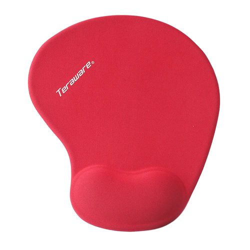 Mouse pad Teraware ergonómico, soporte de gel, rojo