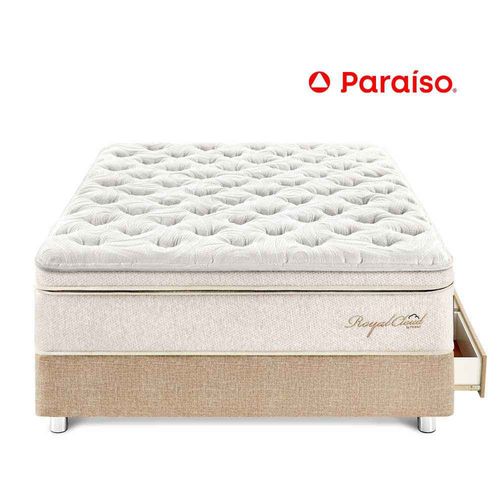 Cama Royal Cloud Cajones 1.5 Plazas Champagne