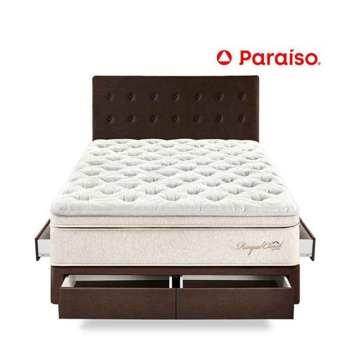 Dormitorio Royal Cloud Cajones Chocolate 2 Plazas