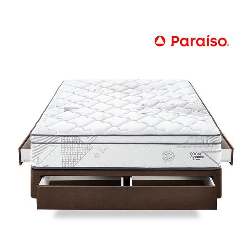 Cama Pocket Advance Queen Con cajones - Chocolate