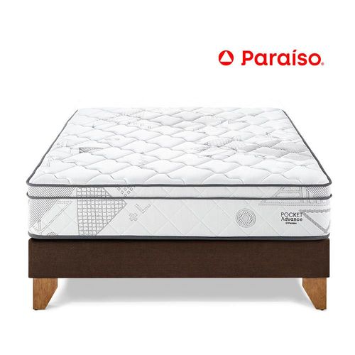 Cama Europea Pocket Advance Queen - Chocolate