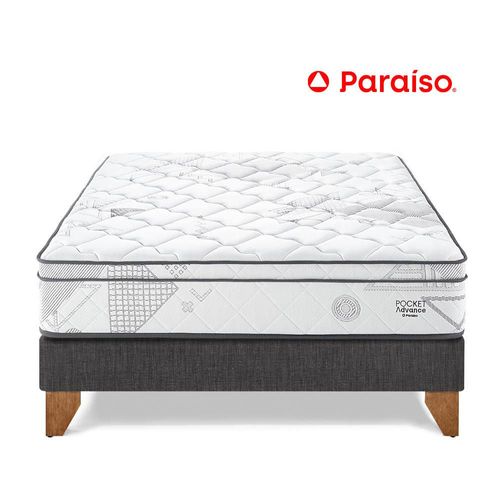 Cama Europea Pocket Advance King - Charcoal