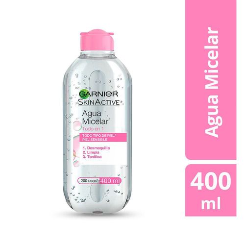 Agua Micelar Garnier Skin Active Todo En 1 X 400Ml