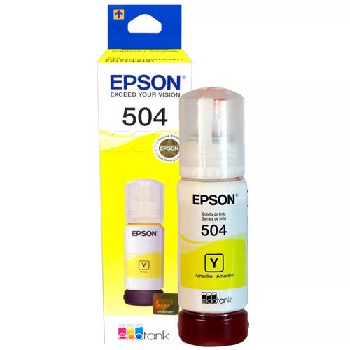 Botella de tinta Epson T504420 amarillo rinde 7500 páginas 70 ml