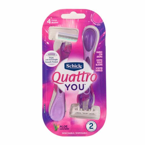 Máquina de Afeitar SCHICK Mujer Quattro You Paquete 2un