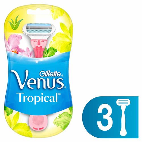 Máquina de Afeitar GILLETTE Mujer Venus Tropical Paquete 3un